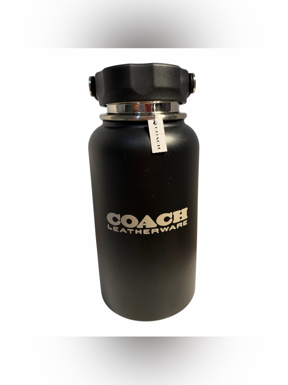 Coach Leatherware Black Water Bottle 25 oz - NWT **
